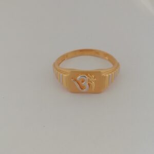 916 gold casting om design Gents ring