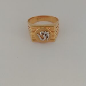 916 gold om design Gents ring