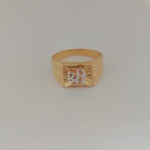 916 gold casting shree design Gents ring