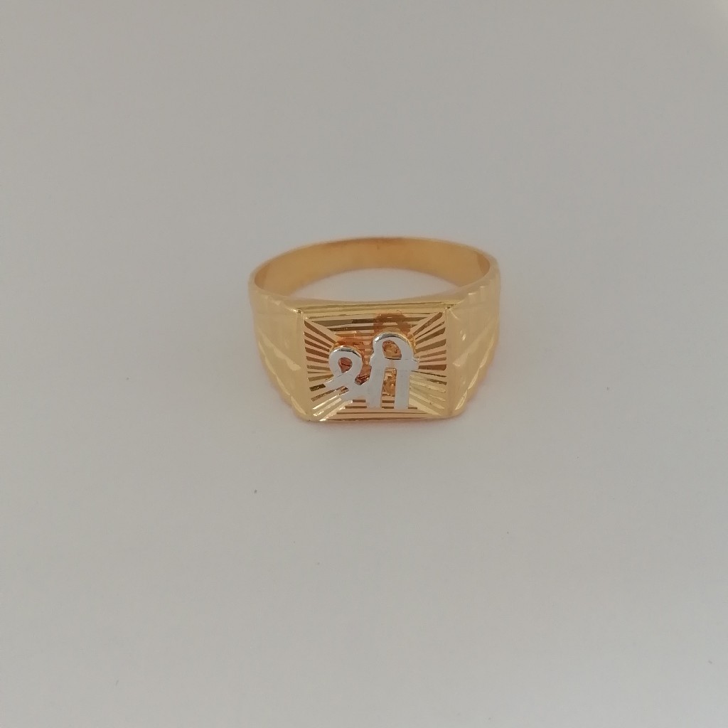 916 gold casting shree design Gents ring