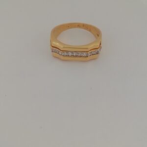 916 gold dimond Gents ring
