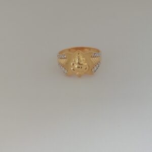 916 gold casting & rodium Gents ring
