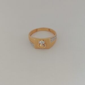 916 gold casting & rodium Gents ring