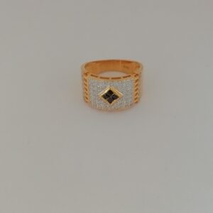 916 gold casting black Gents ring