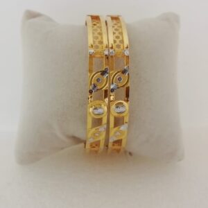 916 gold fancy rodium kadli