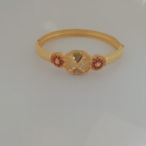916 gold fancy gheru kalkati bangles kada