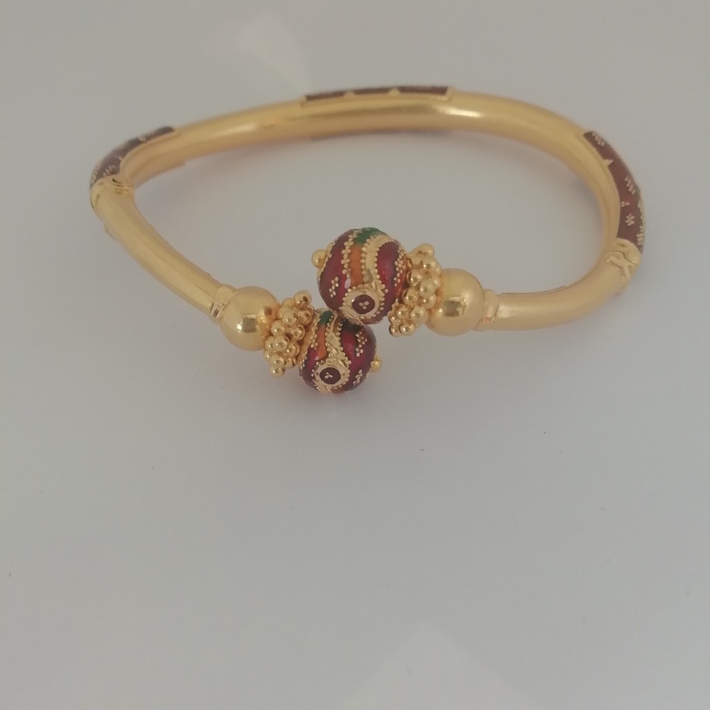 916 gold fancy bangles kada