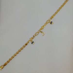 916 gold fancy heart shape loose ladies bracelet