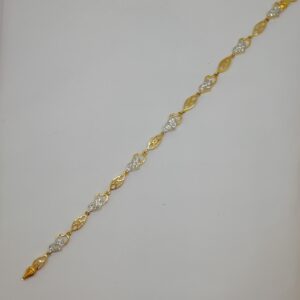 916 gold fancy heart shape ladies loose bracelet