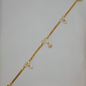 916 gold fancy mango and heart shape loose ladies bracelet