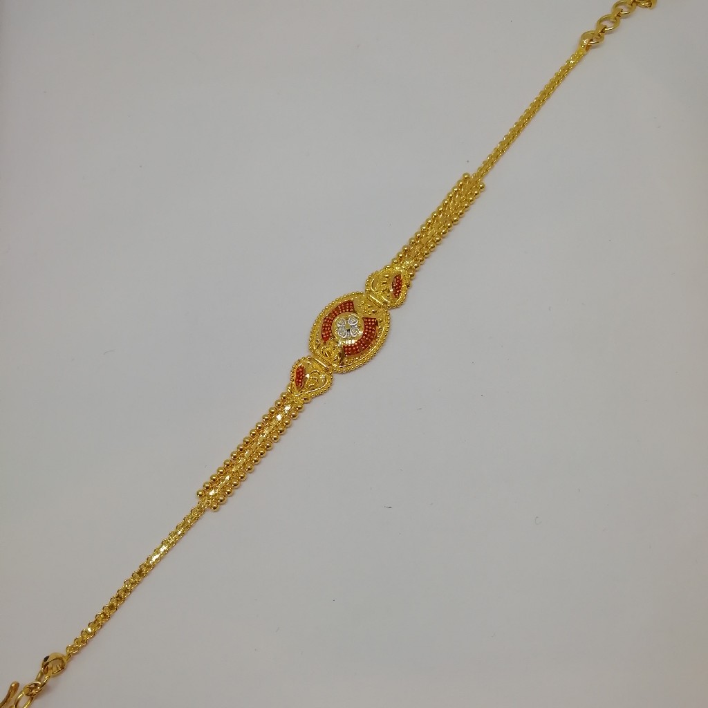 916 gold fancy gheru kalkati loose ladies bracelet