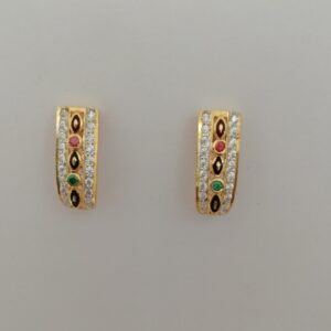 916 gold fancy stone earrings