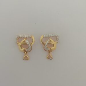 916 gold fancy stone earrings
