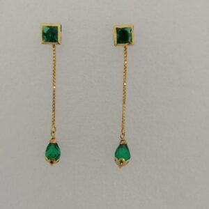 Gold green stone butty latkan