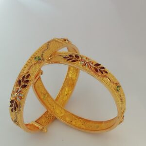 916 gold kalkatti design work bangles