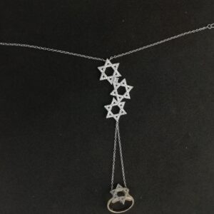 Sterling silver star design work hath pocha