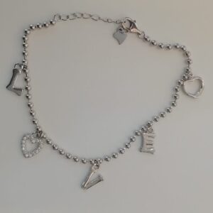 Sterling silver love ladies loose bracelet