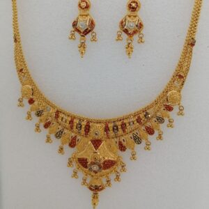 916 gold kalkatti design work short set
