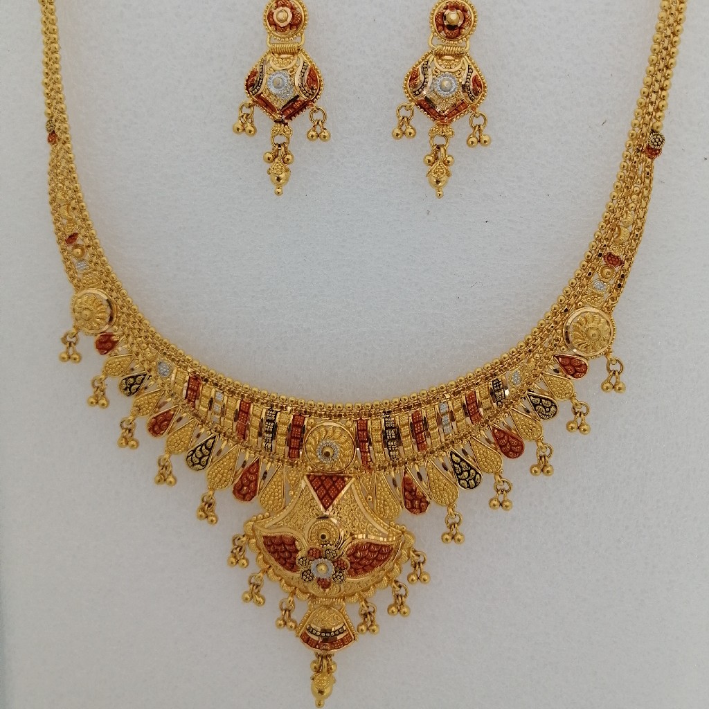 916 gold kalkatti design work short set