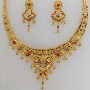 916 gold kalkatti work short set