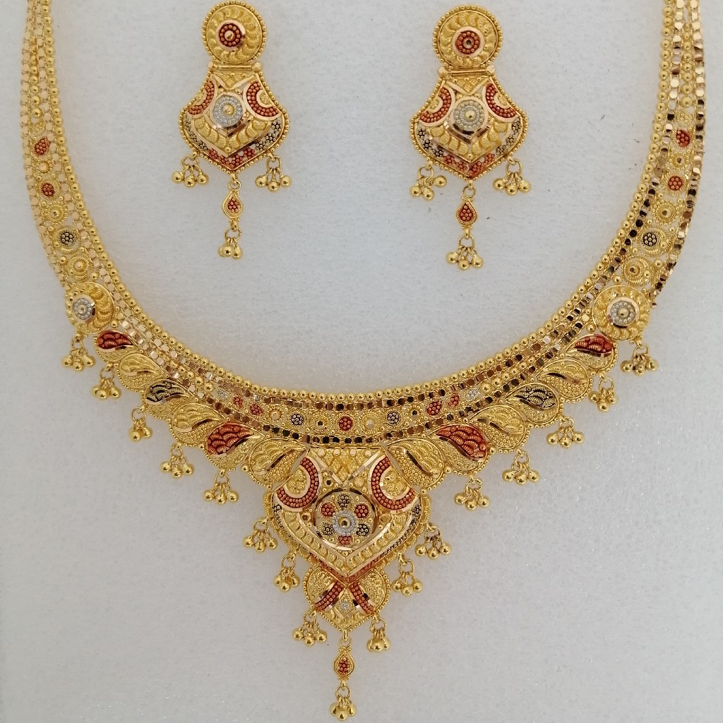 916 gold kalkatti work short set