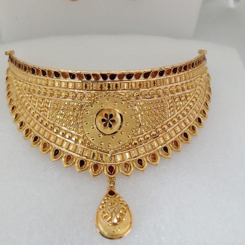 916 gold chokkar set