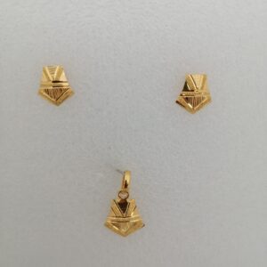 916 gold butty pendant set