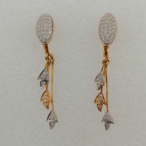 22Kt Gold Leaf Design Latkan Earring VG-E13