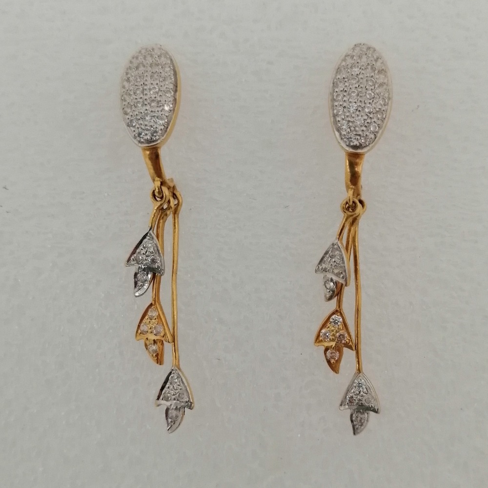 22Kt Gold Leaf Design Latkan Earring VG-E13