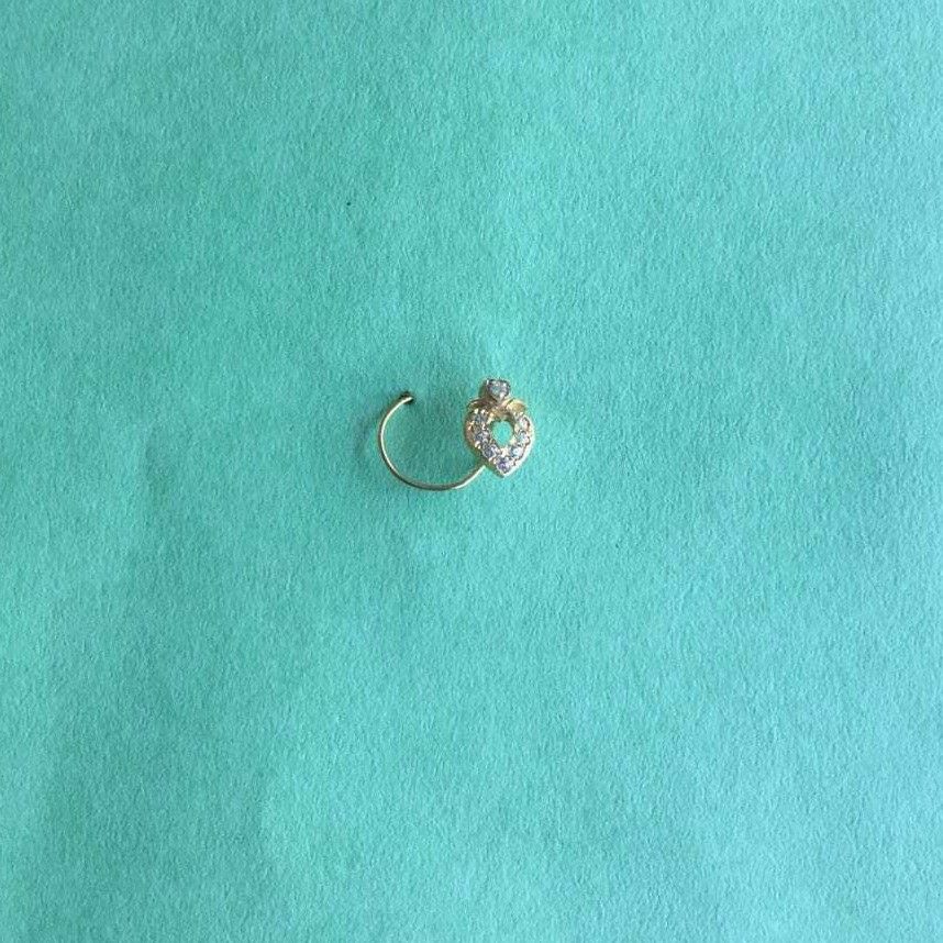 18K / 750 Gold Leaf Indinan Ladies Nosepin