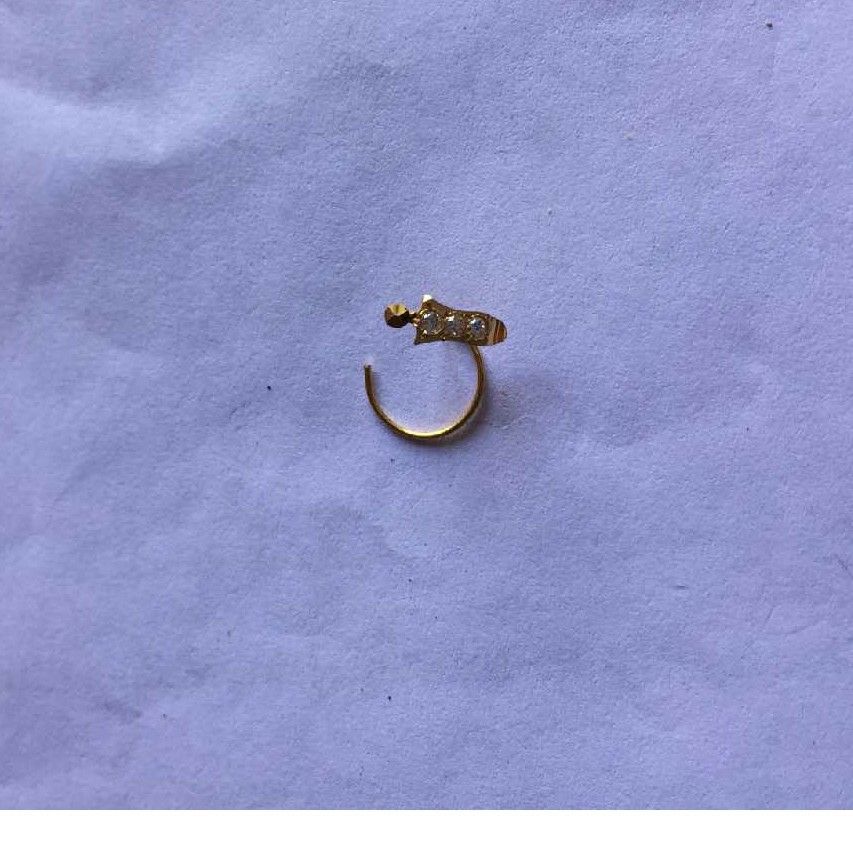 18KT Yellow Gold Fancy Handmade Nosepin