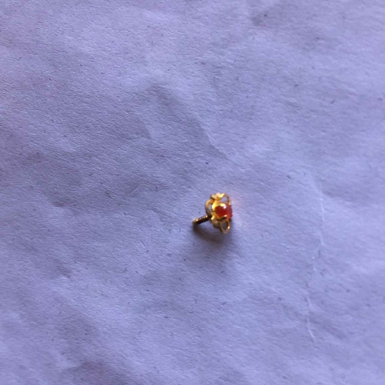 18K Gold Hand-Crafted Indian Nosepin