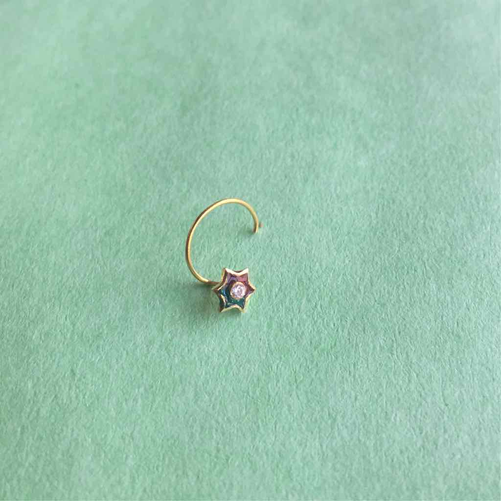 18K Gold Indian Nosepin (Nath)