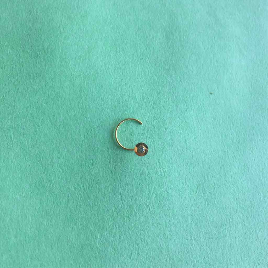 18K Gold Indian Plain Nosepin