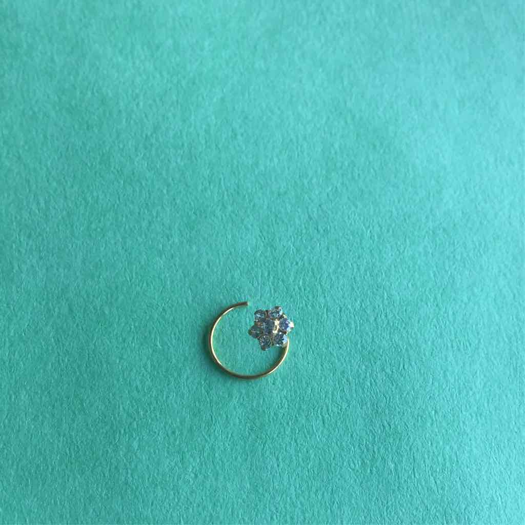 Gold Diamond Simple Nosepin (Nath)