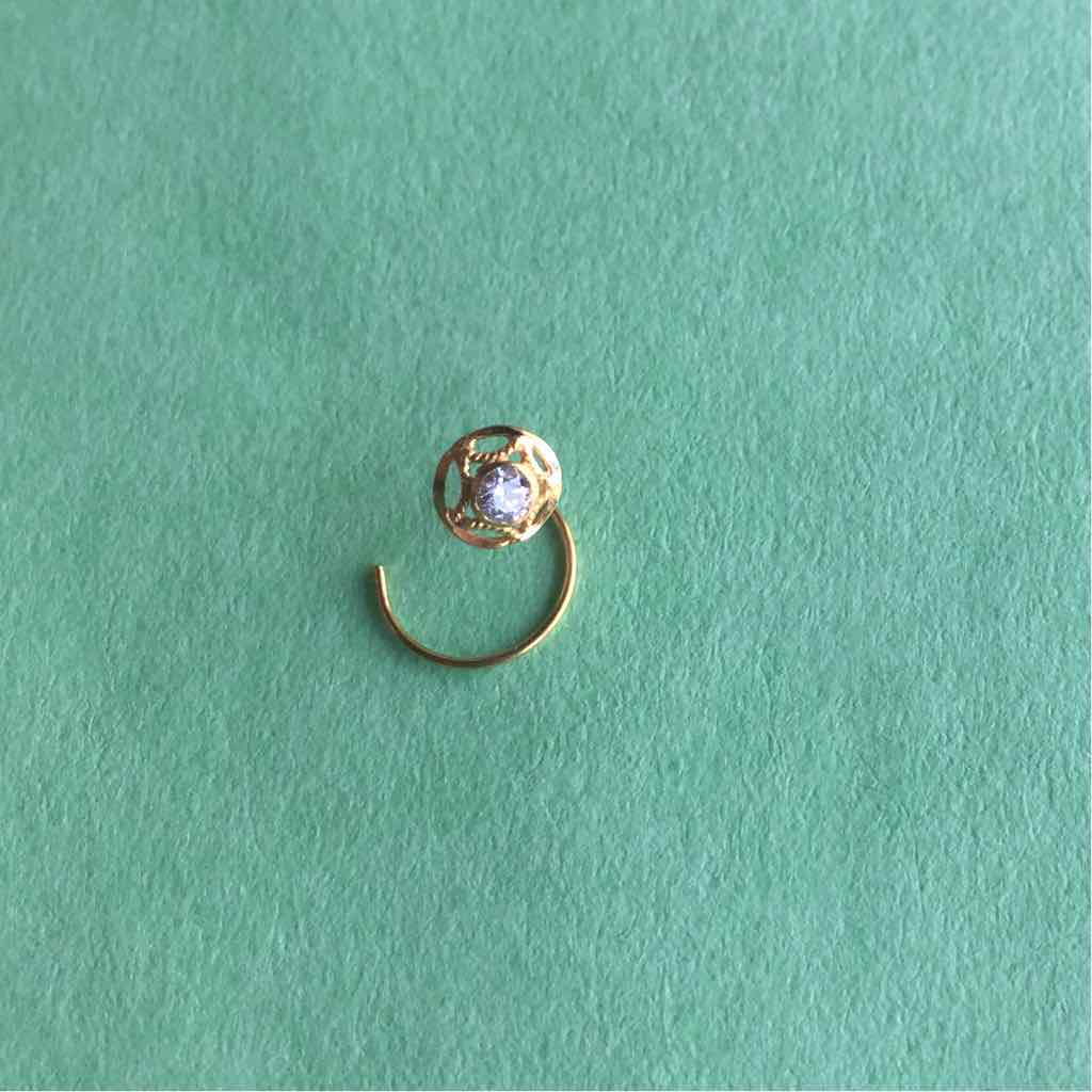 22K Gold Indian Bikaneri Casting Nosepin