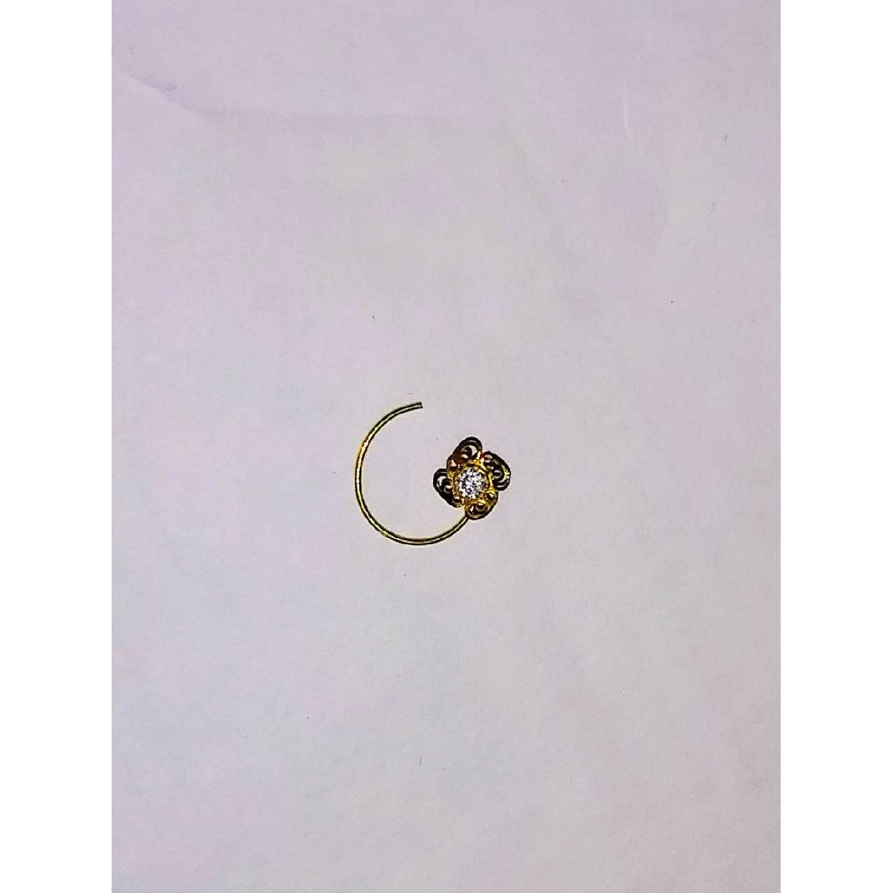 750 Yellow Ladies Gold Fancy Nosepin