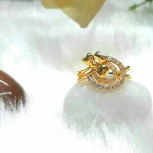 916 Gold CZ Delicate Ring