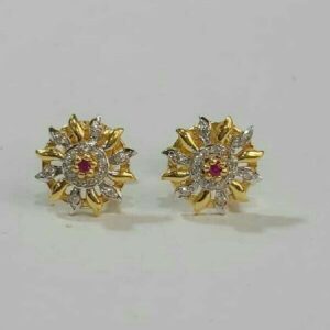 18ct Rhodium colour stone baby girl tops
