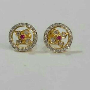 18ct Rhodium colour stone baby girl tops