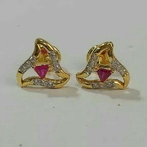 Fancy Diamond Stud Earrings - Image 4