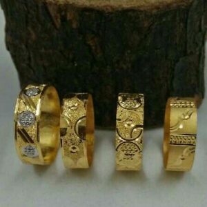 18KT Light Weight Simple Design Ladies Bands