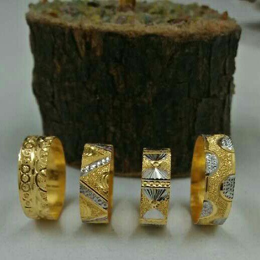 18KT Light Weight Simple Design Ladies Bands
