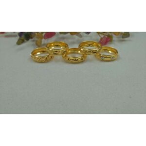 18KT Plain Gold Rhodium Touch CNC Ladies Ring