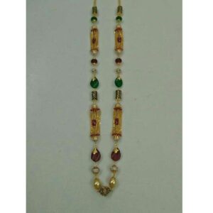 916 Gold Colorful Beaded Mohini Mala