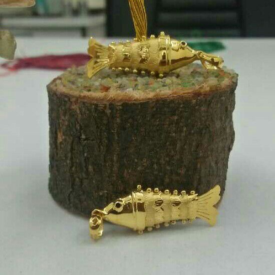 22KT Handmade Stylish Gold Fish Pendant