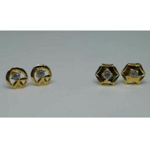 916 gold Delicate fancy ear tops