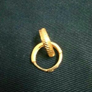 916 Gold Simple Plain Earring