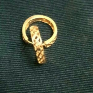 916 Gold Simple Plain Earring