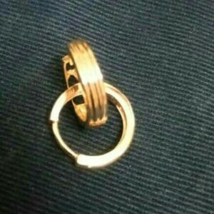 916 Gold Simple Plain Earring